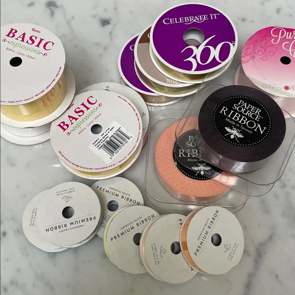 NEW Bundle Bulk Ribbon 16 Spools for Craft Wrapping. Paper Source. - Picture 3 of 4